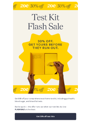 Zoe - 30% off test kits — limited supply