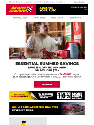 Advance Auto Parts - Get Them While They're Hot—Save Up to 20%