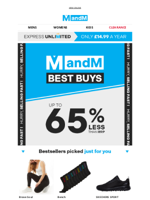 M and M Direct (United Kingdom) - Shop the MandM Best Buys ✨ Trainers, Hoodies, Jackets and more