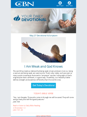 The Christian Broadcasting Network - Today's Daily Devotional 05/27