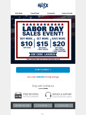 Haix North America - Reward Your Hard Work with Big Savings!