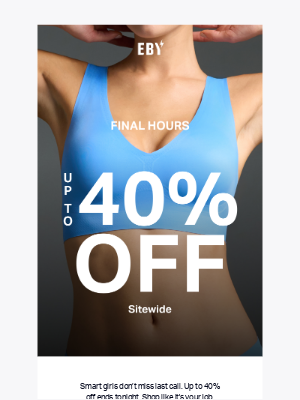 EBY - ⚡ FINAL HOURS: Up To 40% Off ⚡