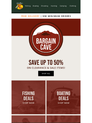 Bass Pro Shops - Enter The Bargain Cave!