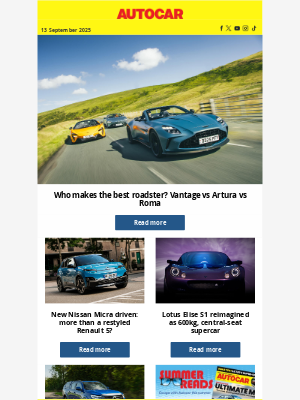 Autocar - Spider showdown! Aston vs Ferrari vs McLaren