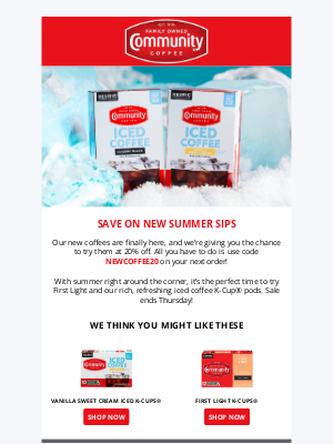 Community Coffee - ➡️ 20% off has just arrived!