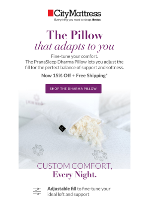 City Mattress - Meet the new PranaSleep Dharma Pillow