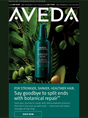 Aveda - Get stronger, shinier hair this year.