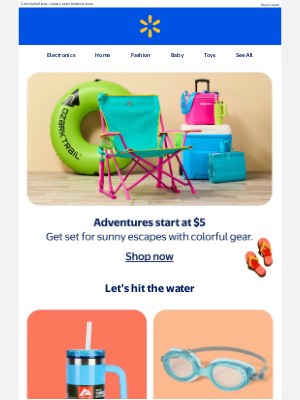 Walmart - Summer fun starts at just $5 💦🛟🪑