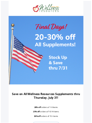 Wellness Resources - Final Days of Super Sale!