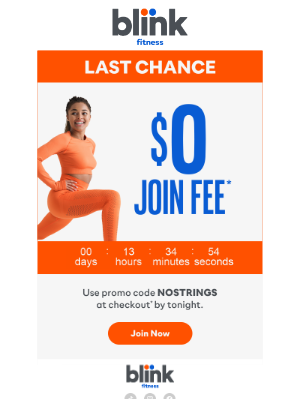 Blink Fitness - Last call: $0 join fee to join