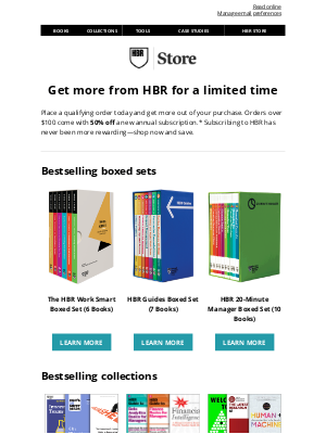 Harvard Business Review - Last chance: Save 50% on a subscription