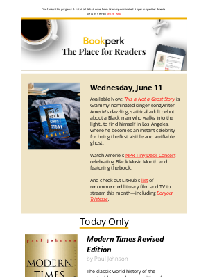 HarperCollins - Your perks for Wednesday