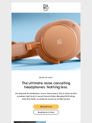 Bang & Olufsen - The ultimate noise cancelling headphones