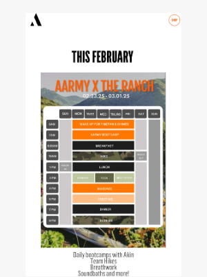 Aarmy - This February: AARMY X The Ranch Malibu ⛰️