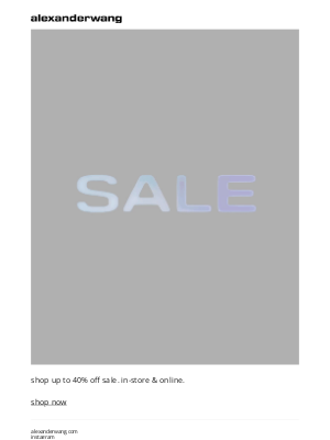Alexander Wang - starts now: up to 40% off sale