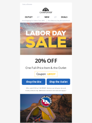 CampSaver - Labor Day Sale! 20% Off