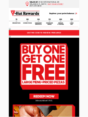 Pizza Hut - Daphne, FREE PIZZA INSIDE! 🍕