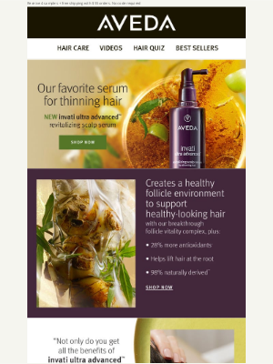 Aveda - Our favorite serum for thinning hair