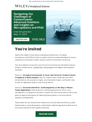Don't miss this event on advanced solutions and insights on microplastics and PFAS