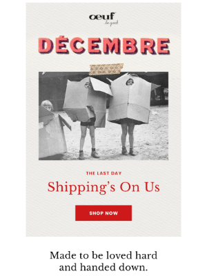 Oeuf - Shipping's on us 💫