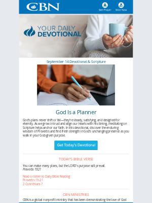 The Christian Broadcasting Network - Today's Daily Devotional 09/14