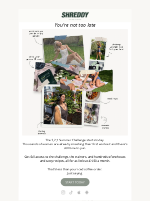 SHREDDY - There’s still time to join the challenge 💪