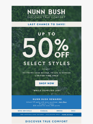Nunn Bush - B-I-G Savings Inside!