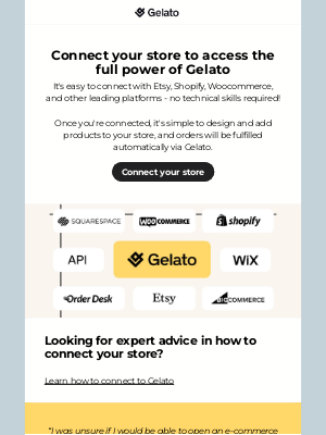 Gelato - Connect 140+ production partners to your store