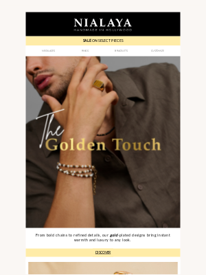 Nialaya Jewelry - Gold, Uninterrupted ⚜️