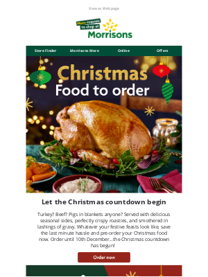 Morrison Market (United Kingdom) - Christmas Food to Order is here 🎄