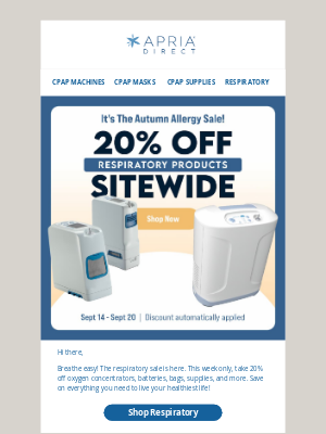 Apria Healthcare - Breathe Easy! The Respiratory Sale Is Here