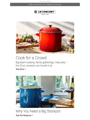 Le Creuset - Master Big-Batch Cooking with Our Enamel on Steel Stockpot