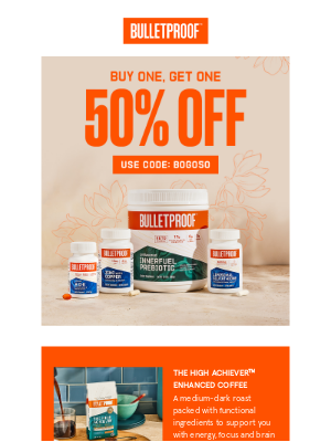 BULLETPROOF Inc - Your BOGO 50% Code Is Live