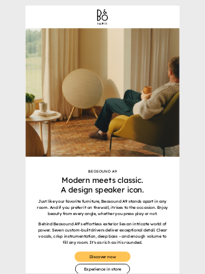 Bang & Olufsen - Modern meets classic.  A design speaker icon.