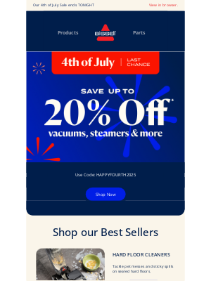 BISSELL - Final hours to score up to 20% off