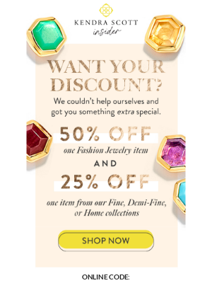 Kendra Scott - Last Chance to Use Your 50% Off Birthday Discount!