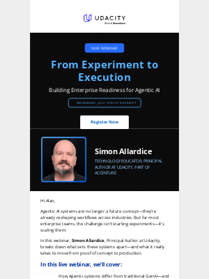 Udacity - 💡 Webinar: Can your team scale Agentic AI beyond the prototype?