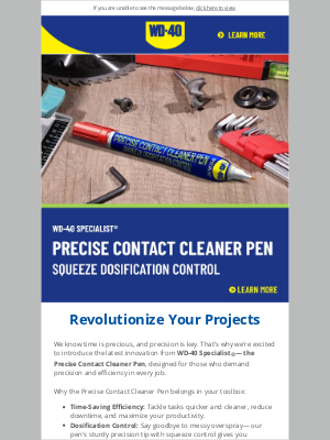 WD-40 - Revolutionize your projects with the latest WD-40 Specialist® Precise Contact Cleaner Pen