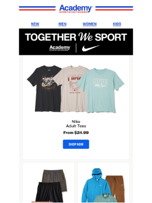 Academy Sports + Outdoors - Score Nike Styles for the Whole Family