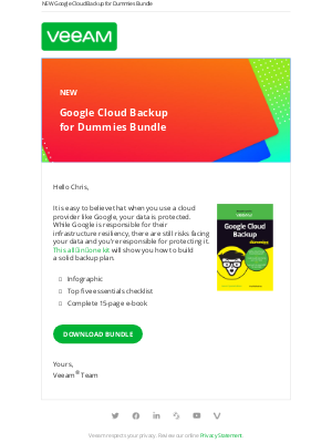 Veeam Software - The ultimate bundle to backing up Google Cloud data