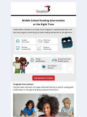 Istation - Middle School Reading Intervention at the Right Time