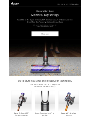 Dyson - Save on Dyson technology this Memorial Day