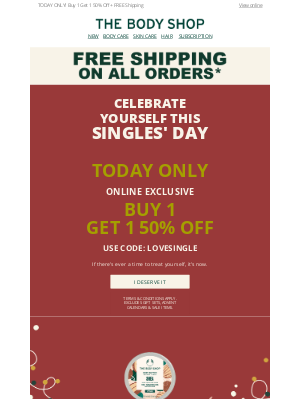 The Body Shop - Let's Celebrate! Your Exclusive Offer Awaits