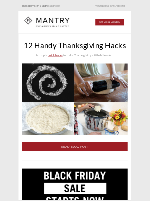 Mantry - It’s HERE! Black Friday and Thanksgiving Hacks