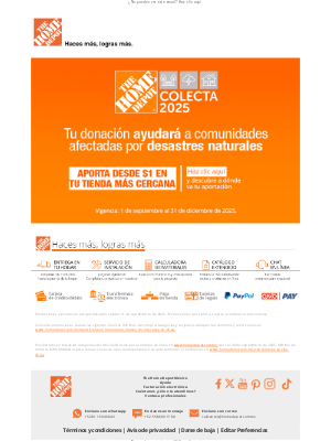 Home Depot Mexico - 🤝¡Súmate a la COLECTA 2025! Aporta desde $1