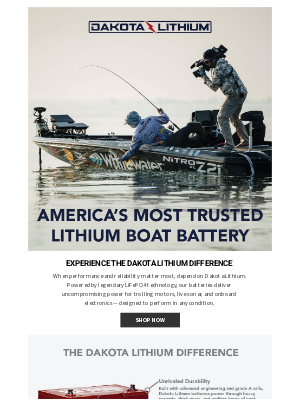 Dakota Lithium - America's Most Trusted Lithium Boat Battery! 🔋