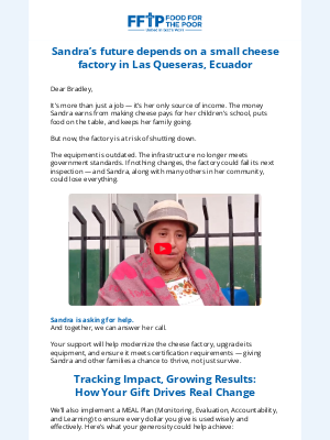 Food For The Poor - Las Queseras: Sandra’s only income is at risk