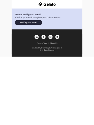Gelato - Verify email