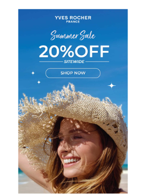 Yves Rocher - ☀️ Summer party - 20% off Site wide ☀️