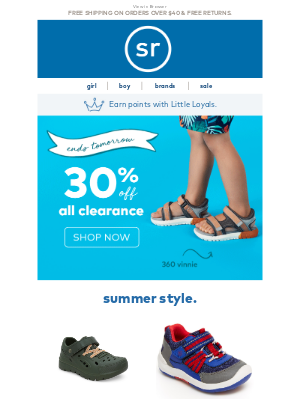 Stride Rite - Rise & shine and get an EXTRA 30% off ALL clearance!